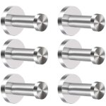 6pcs pat�re murale inox crochets porte manteau bross� crochet mural peignoir crochet peignoir serviette ...