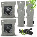 6pcspurificateur d'air, sac d�sodorisant au charbon de bambou, absorbeur d'humidit�, �limine les odeurs ...
