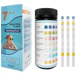 7 en 1 bandelettes test piscine, 50 testeur ph chlore piscine pour tester avec pr�cision la duret�, l'alcalini ...