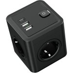 7 en 1 multiprise murale usb, multiprise 4 prises 1 port usb - c et 2 port usb, prise multiple usb 4000w ...