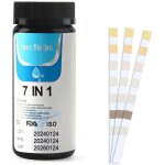 7 en 1 testeur pour eau de piscine et spa, 50 bandelettes test piscine, test piscine chlore et ph, le ...
