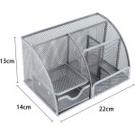 7 compartiments m�tal organisateur de bureau range bureau rangement bureau pot � crayon porte stylo avec ...