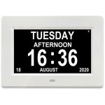 Jamais utilis�] 7' lcd horloge num�rique calendrier avec date, horloge calendrier avec date, jour et ...