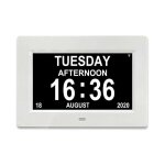 Famille - 7 lcd horloge numrique calendrier avec date, horloge calendrier avec date, jour et heure horloge ...