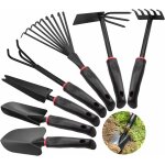 7 pcs ensemble outils de jardinage, cultivateur rateau pelle jardinage antid�rapants transplantoirs rateau ...