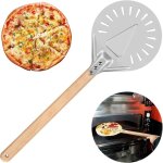 7  pizza tournage pelle pizza pagaie serveur de pizza spatule � g�teau avec poign�e en bois pour pizza ...
