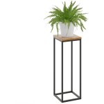 Lamo manufaktur - 70 cm support plantes pi�d�stal pour plantes porte - plantes interieur cadre noir plateau ...