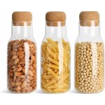 Fei yu - 700 ml bocaux conservation verre, hermtique bocal en verre borosilicate avec couvercle en lige ...