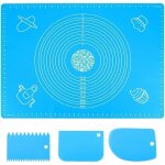 70x50cm tapis de patisserie en silicone, anti - adh�sif r�utilisable tapis de cuisson avec mesure antid�rapant ...
