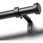 71 121cm tringle � rideaux noire, extensible, tringle rideau 25 mm de diam�tre en m�tal r�sistant, ensemble ...