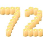 72 pi�ces bougies led sans flamme vacillante, aliment�es par piles bougies chauffe - plat �lectriques ...