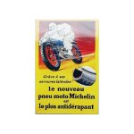 7line - plaque mtal publicitaire 27x40cm plate en relief : michelin le nouveau pneu. . .