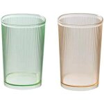 7x10. 5cm lot de 2 verres incassables, gobelets de salle de bain, porte - brosse � dents en plastique, ...