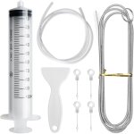 8 kit d'outil de nettoyage de rfrigrateur, flexible brosse de nettoyage + tuyau pvc 1. 55m + pelle ...