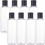 8 pack 200 ml vide en plastique pet flacon de voyage portable avec bouchon a disque pour shampooing, ...