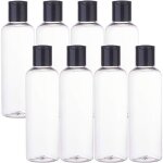 8 pack 200 ml vide en plastique pet flacon de voyage portable avec bouchon a disque pour shampooing, ...