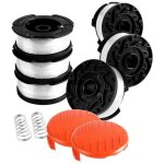 8 pack bobine fil coupe bordure compatible avec black et decker coupe bordures, bobine de fil debroussailleuse ...