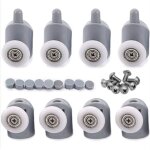 8 pcs 23mm galet rouleau roulette roue pour porte de douche, roulettes coulissantes porte salle de bain ...