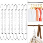 8 pcs cintre gain de place, organisateur de cintres multifonctionnel pratique et durable inox, cintre ...