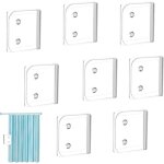 8 pcs pince murale du rideau de douche clip d'arrt du rideau de protection douche auto - adhsifs clips ...