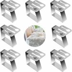 8 pcs pince  nappe en acier inoxydable, clip nappe, pince nappe de table de plein air extrieure pour ...