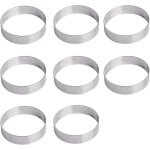 8 pcscercle a patisserie, cercle patisserie 8cm, emporte piece rond pour cuisiner, cercle � g�teau rond ...