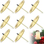 8 pi�ces 7, 5 cm / 2, 95 pouces bougeoirs � plaque en m�tal chandeliers de couronne de l'avent plaques ...