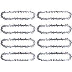 8 pi�ces cha�ne tron�onneuse 4 pouces acier pour scie �lagueuse �lectrique accessoire jardin remplacement ...