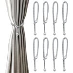 8 pices embrasse pour rideaux embrases pour voilages grandes perles gris attache rideau pratiques et ...