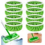 8 pi�ces lingettes r�utilisable pour swiffer, balai spray serpilli�res en microfibre lavable nettoyer ...