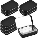 8 pi�ces petite boite metallique, 95 x 62 x 20 mm vides rectangulaires bo�tes en m�tal � charni�re, bo�te ...