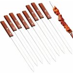 8 pi�ces pique a brochette pour barbecue, pic brochette inox, r�utilisable accessoire barbecue, solide ...