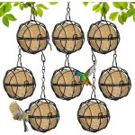 8 pi�ces supports pour boules de graisse, mangeoire � oiseaux suspendue � boule, bird feeder avec crochets ...