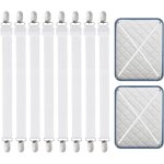 8 pices tendeur drap housse, 30 - 120cm tendeurs de drap rglables pour drap de lit, attache pour draps, ...
