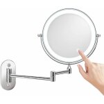 8 pouces miroir grossissant lumineux mural x10, led miroirs de maquillage avec 0. 5h fonction d'arrêt ... 8 pouces miroir grossissant lumineux mural x10, led miroirs de maquillage avec 0. 5h fonction d'arrêt ...