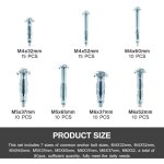 80 pcs pince cheville molly moly placo a metalique, expansion pour placopl�tre gypsum gips, cheville ...