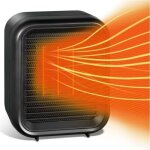 800w radiateur soufflant cramique - chauffage d'appoint mobile - 2 rglages de temprature pour salle ...