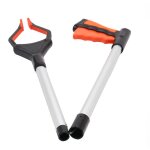 80cm pince de ramassage pliable, ramasseur de d�chets de jardin extensible de 32 pouces, 90� t�te rotative, ...