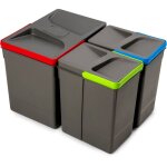 8259523 poubelles pour tiroir de cuisine recycle avec couvercle anti odeurs, hauteur 266, 1x15litres, ...