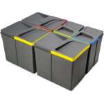 8259723 poubelles pour tiroir de cuisine recycle avec couvercle anti odeurs, hauteur 266, 3x15litres, ...