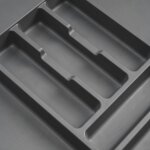Range - couverts optima pour tiroir universel, module 900mm, plastique, gris antracite - emuca