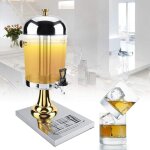 8l distributeur d'eau, machine � jus chaude et froide en acier inoxydable, t�te unique ind�pendante refroidiss ...