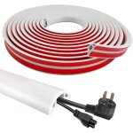 8m goulotte passe c�ble sol pvc, chemin de cachec�bles electrique, protecteur de c�bles de plancher pour ...