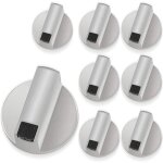 8pcs bouton de cuisinire en mtal, bouton plaque de cuisson universel bouton de commande four remplacement ...