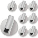 8pcs bouton de cuisini�re en m�tal, bouton plaque de cuisson universel bouton de commande four remplacement ...