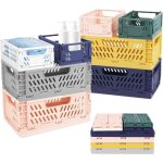 8pcs caisses plastique pliable, 4 grand paniers pliable et 4 petit cagettes plastique, cagette plastique ...