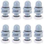8pcs coureurs de porte douche en plastique durable coulissant piste roulement salle bains verre pour ...