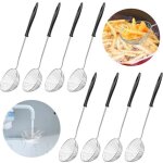8pcs passoire � fondue, ecumoire inox avec poign�e longue, passoire fondue chinoise pour soupe fondue ...