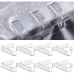 8pcs pince � nappe plastique transparente, porte - nappe pour table d'�paisseur 1, 7 - 3, 5cm - no�l, ...