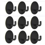 9 pi�ces crochet adh�sif, crochet mural salle de bains en acier inox, porte serviette auto - adhesif ...